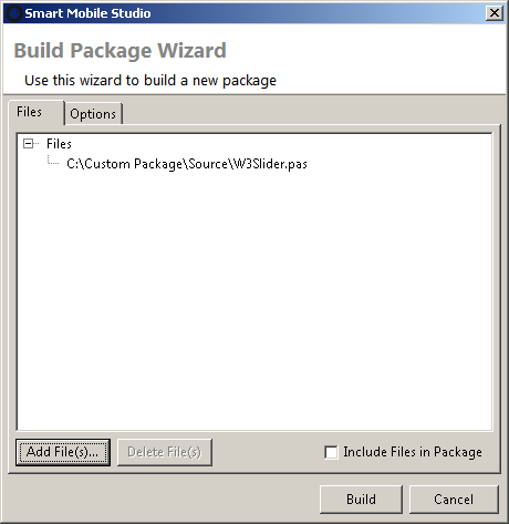 Build Package (Files)