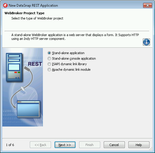 Select application type