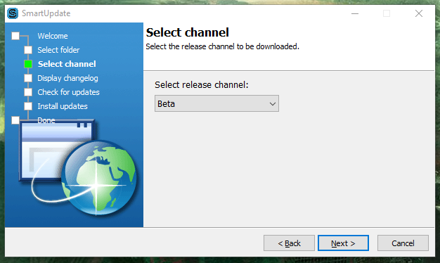 In newer versions of SMS you dont need to download a new installer
