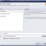 Remember to select the right project type